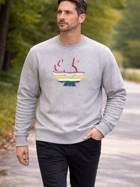 Belstaff Men's Crewneck Sweatshirt
Small Gray Graphic Italy Designer Pullover
